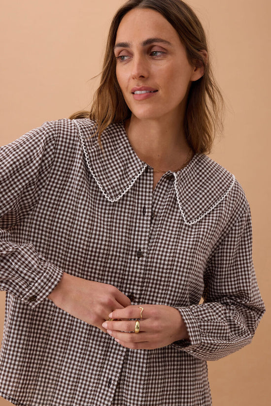 Alice Collared Top | Gingham