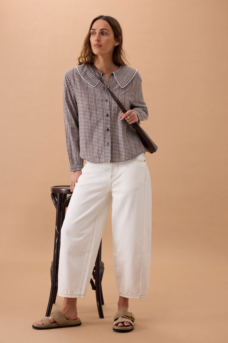 Alice Collared Top | Gingham
