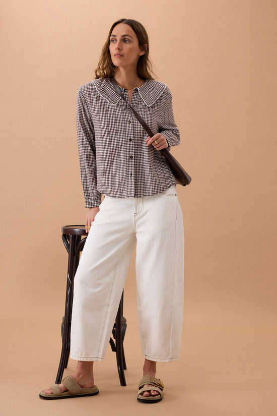 Alice Collared Top | Gingham