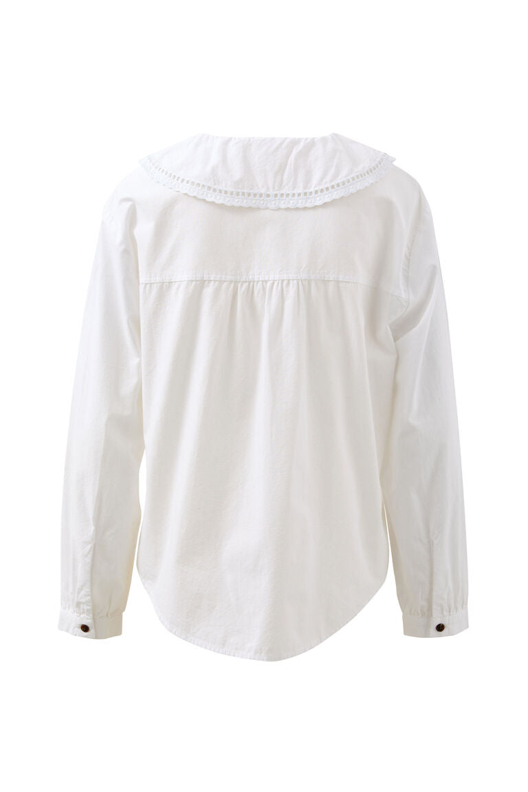 Alice Collared Top | White