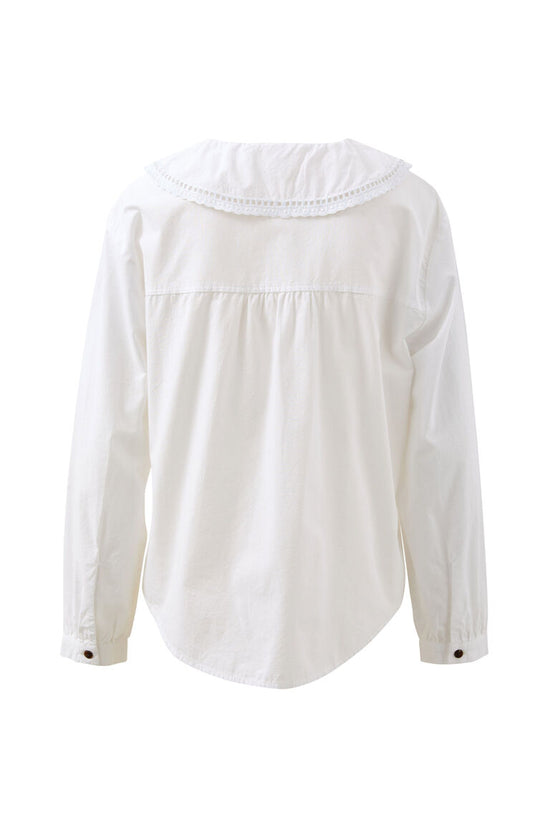 Alice Collared Top | White