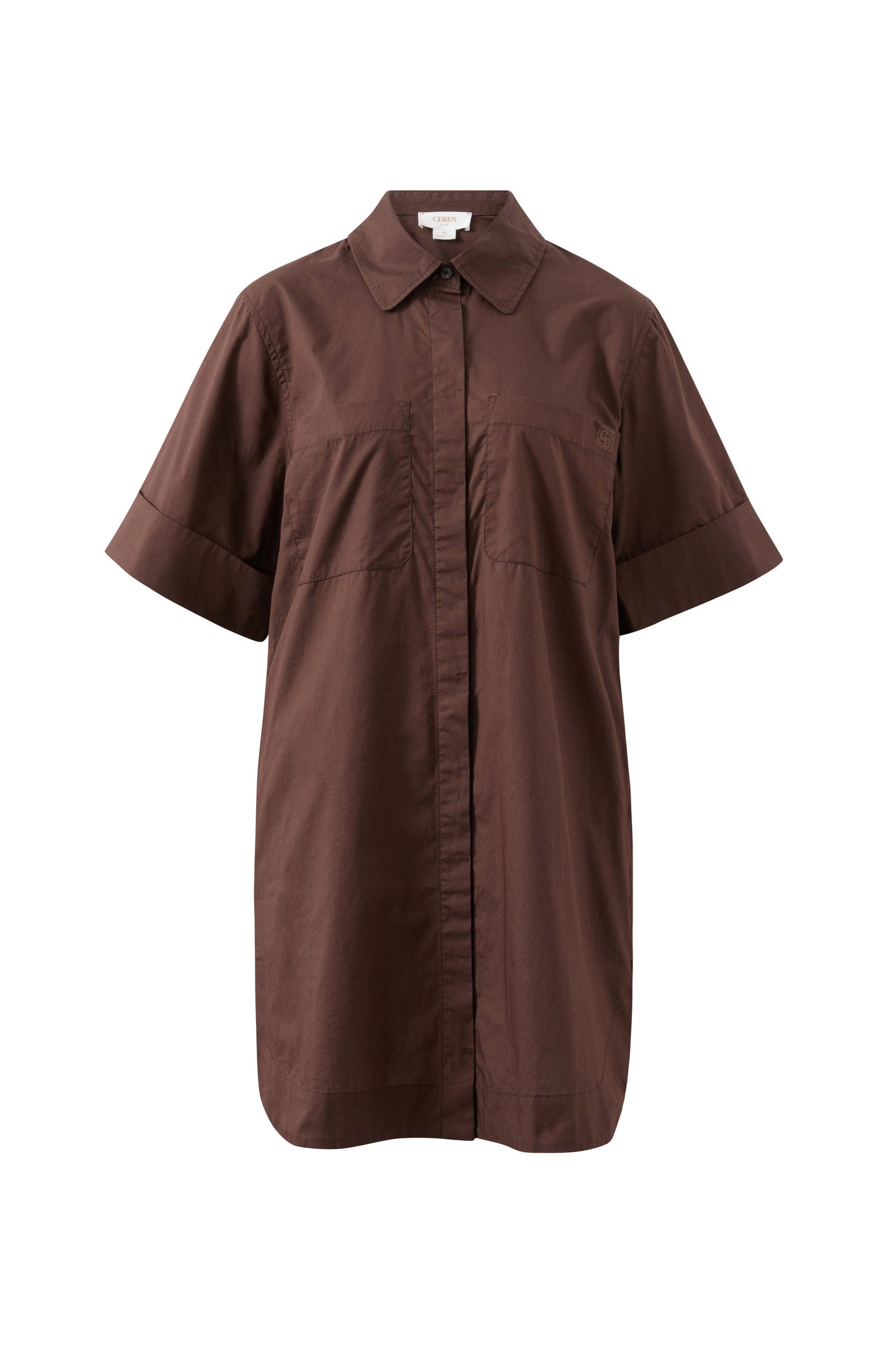 Sara Mini Shirt Dress | Chocolate