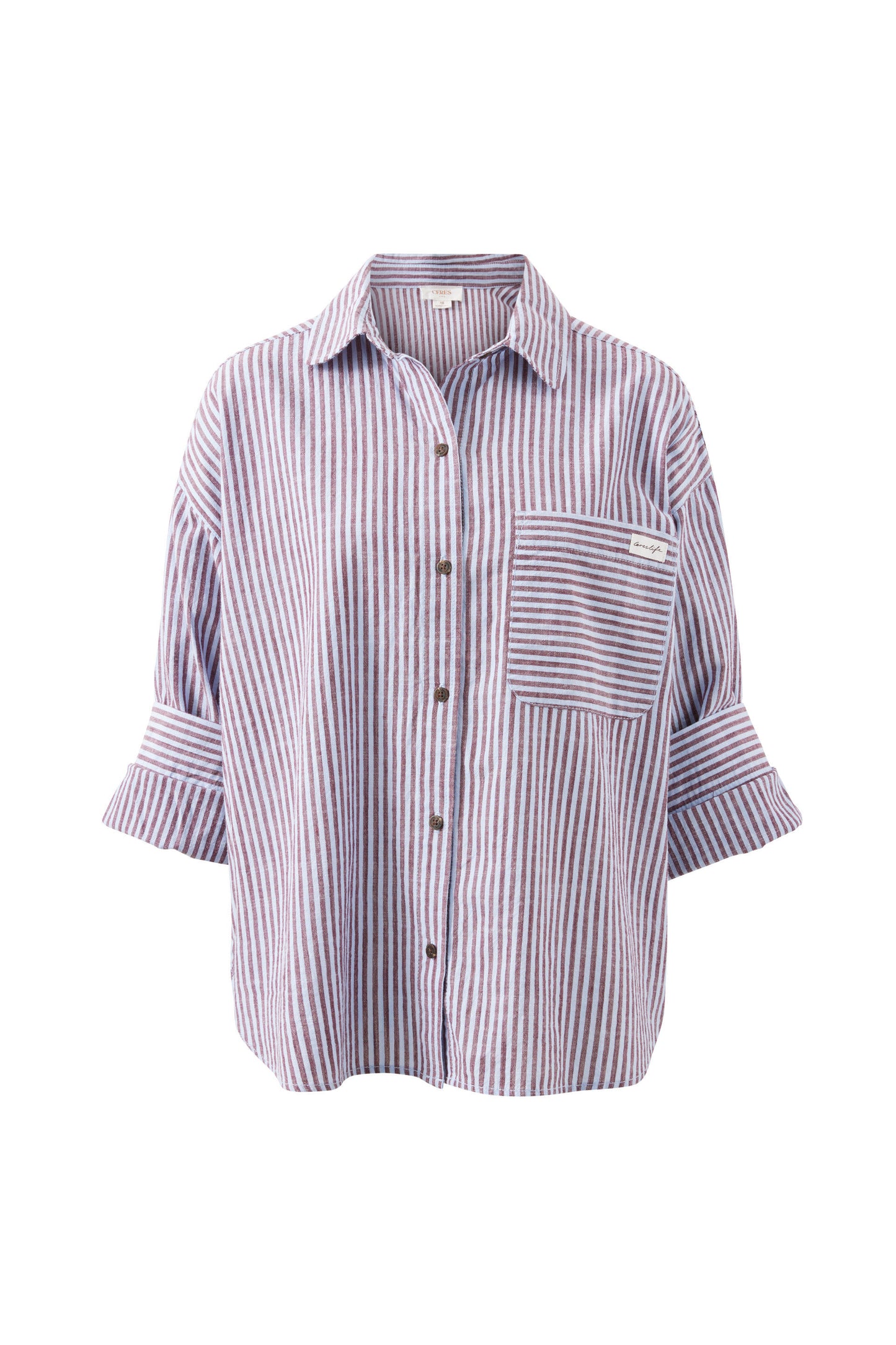 Miya Shirt | Wine / Blue