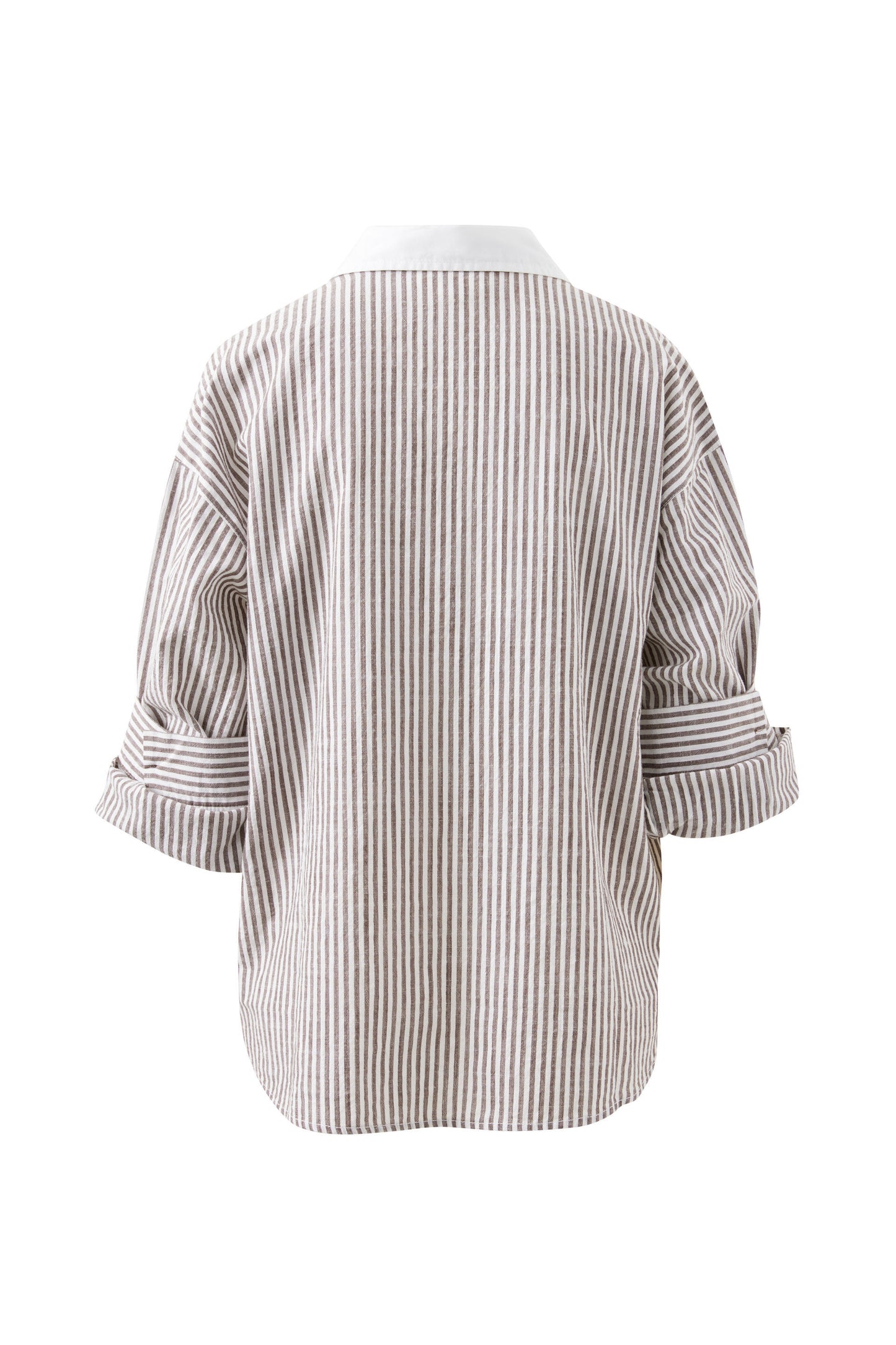 Miya Shirt | Brown / White Stripe