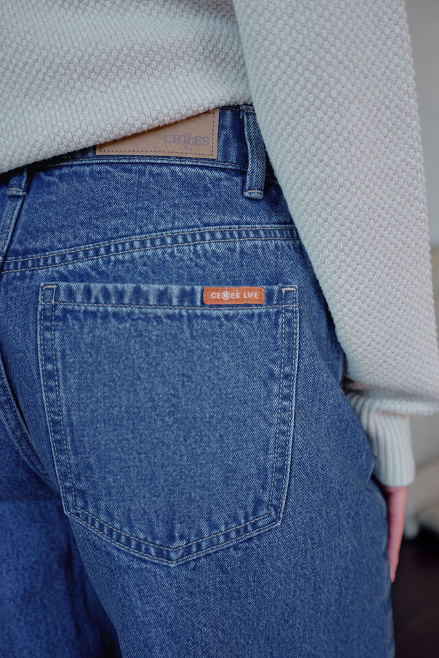 Leah Tapered Barrel Jean | Fresh Indigo