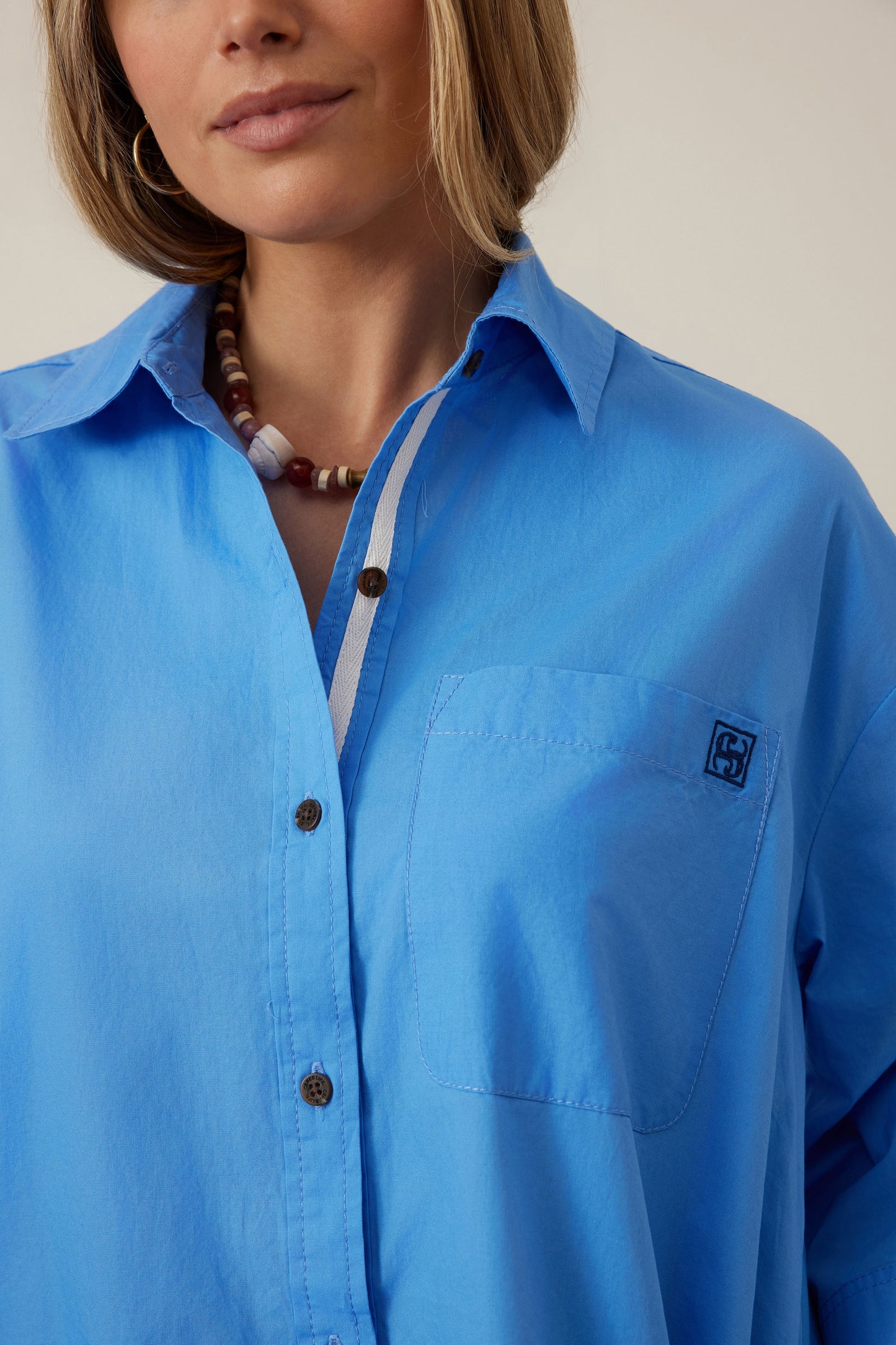 Anna Shirt Dress | Amalfi Blue