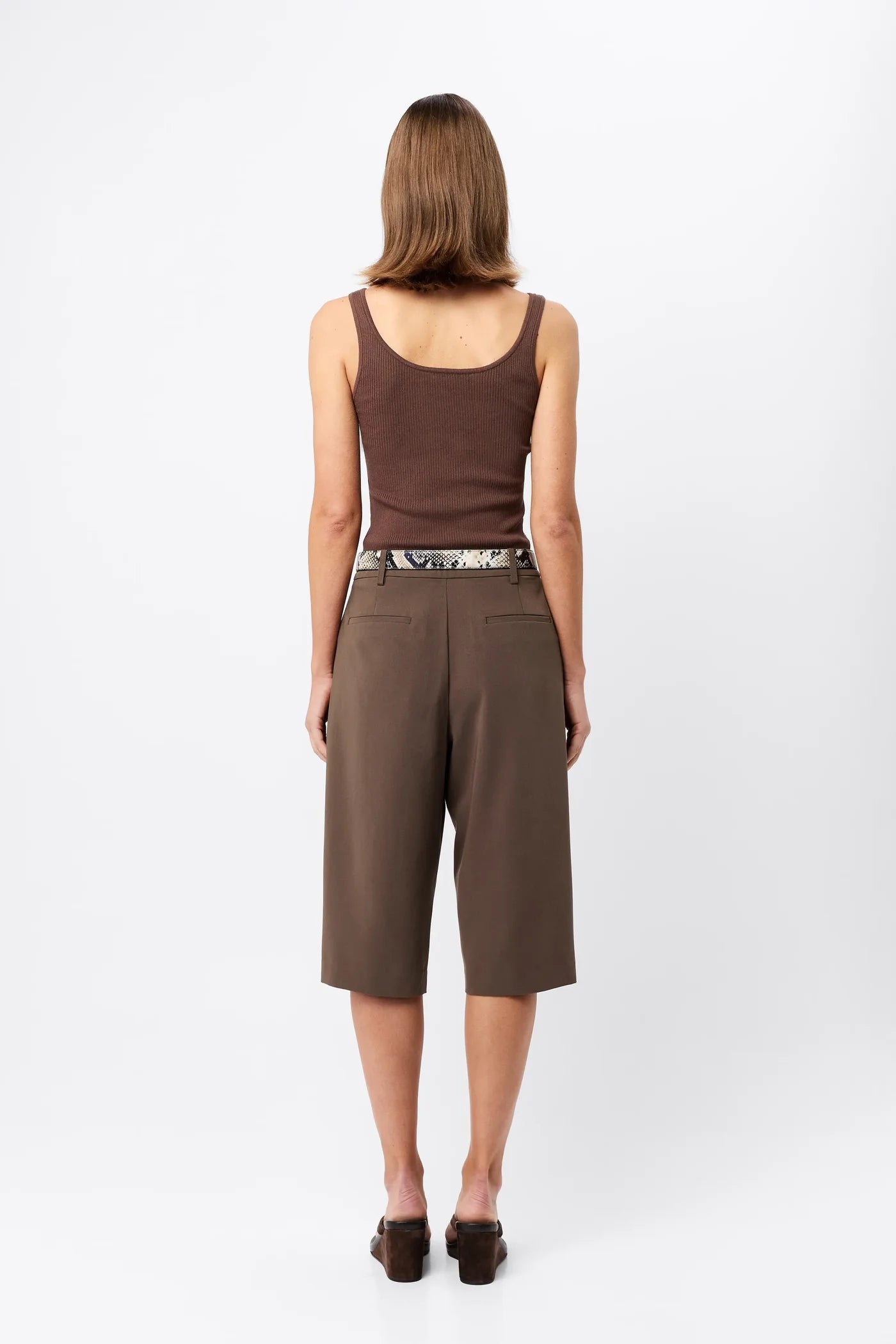 Fine Line Knit Tank | Cacao