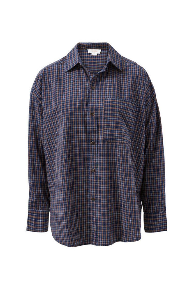 Peta Oversized Shirt | Navy Check