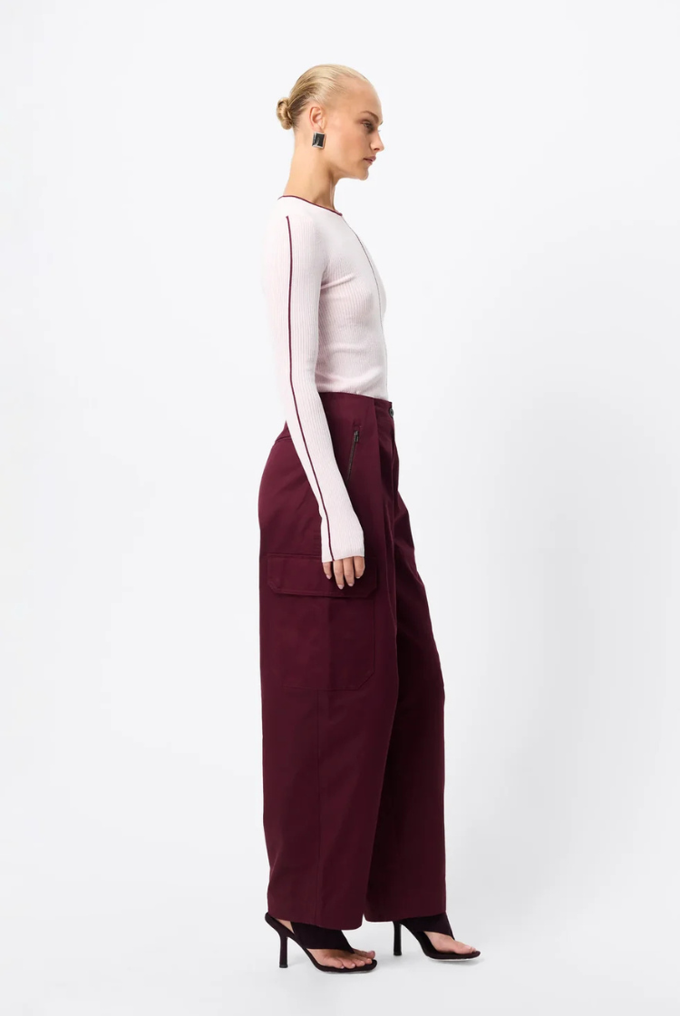 Nara Knit Top | Pink/ Burgundy