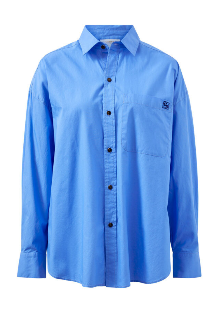 Peta Oversized Shirt | Amalfi Blue