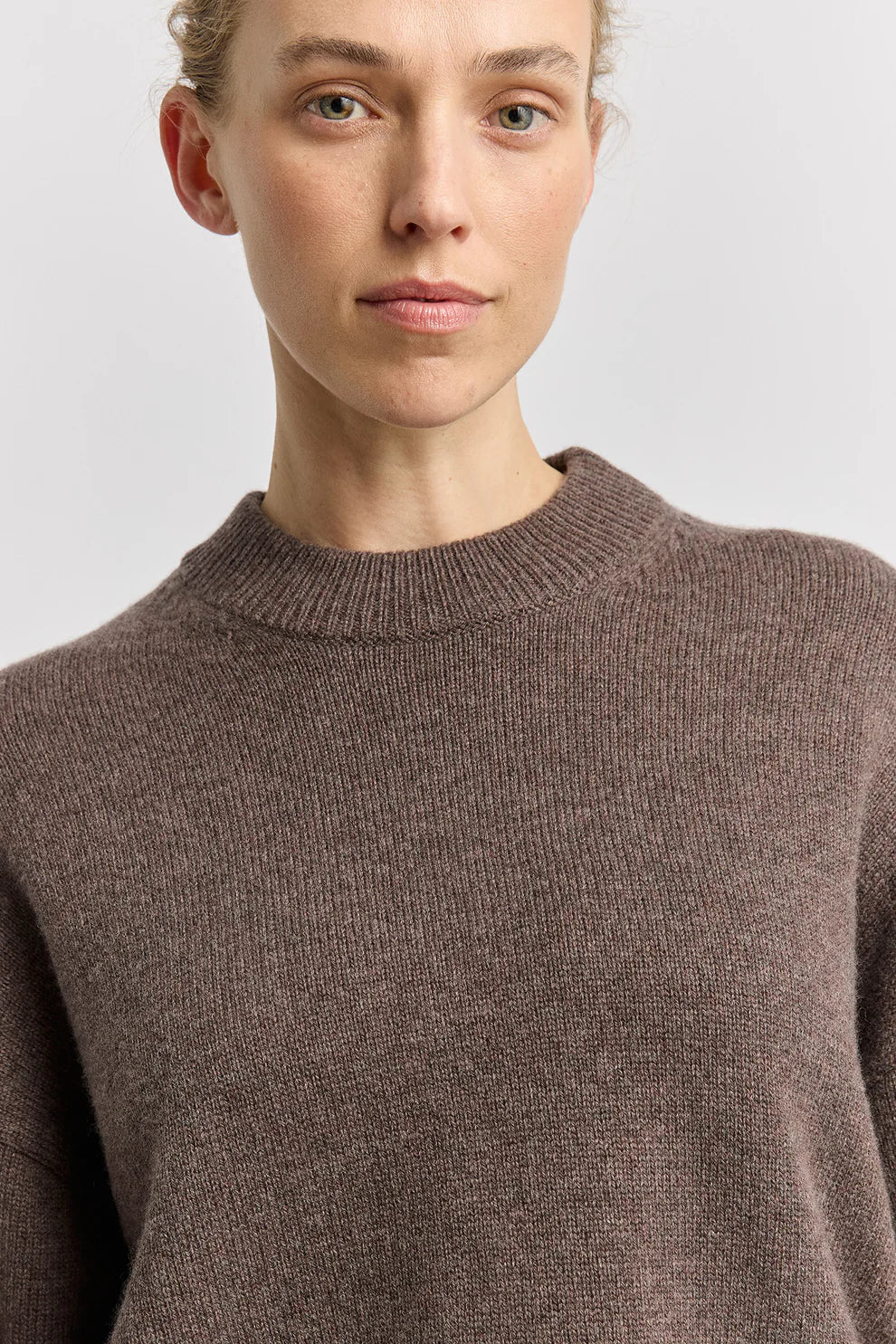 Drop Shoulder Crew | Mocha