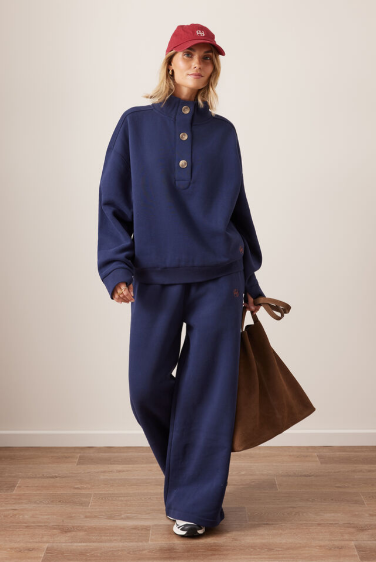 Marli Button Sweater | Heritage Navy