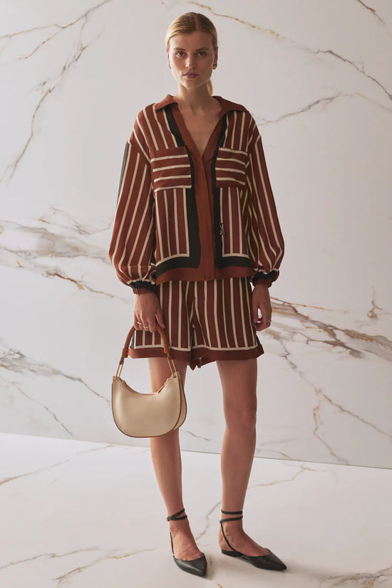 Faye Shirt | Cherrywood Stripe