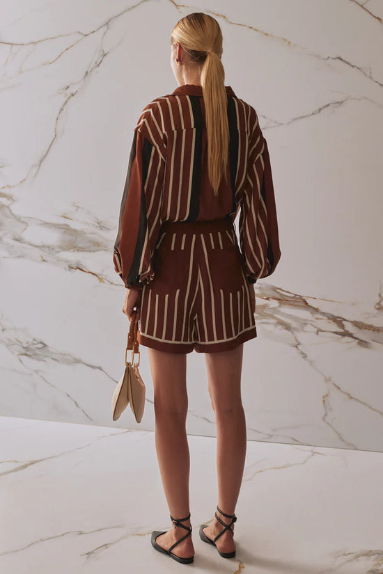 Trista Shorts | Cherrywood Stripe