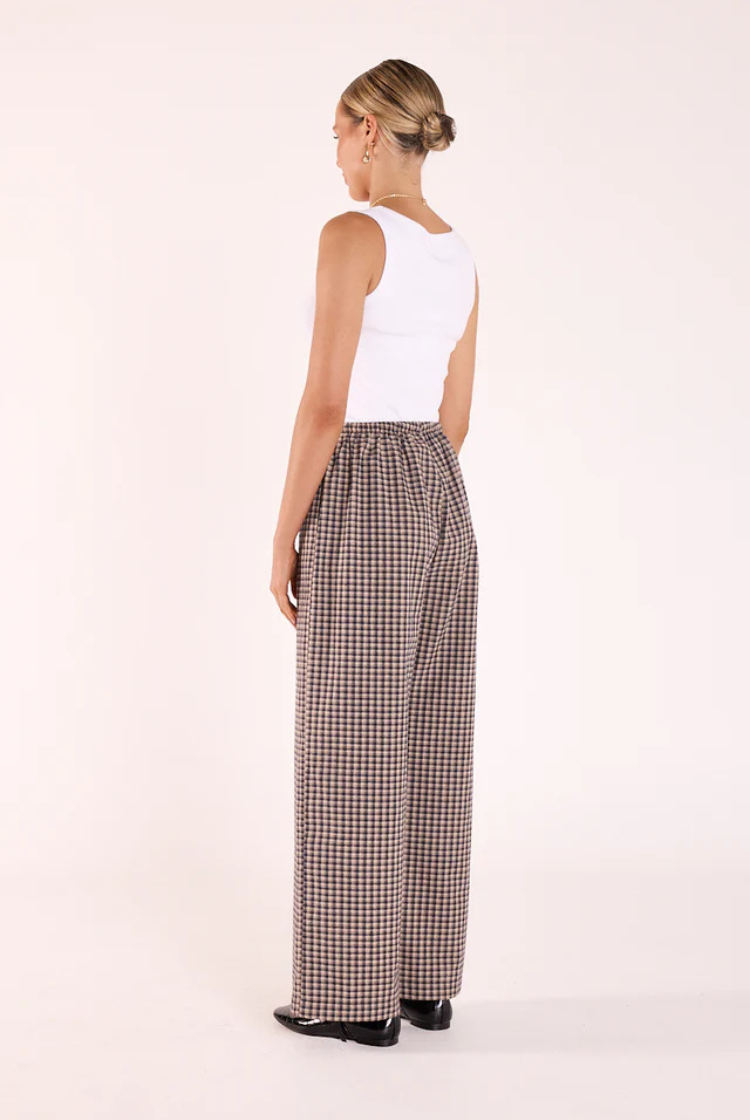 Autumn Pant | Navy Oat Check