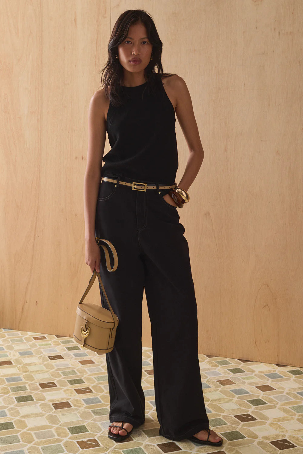 Tash Knit Tank | Noir