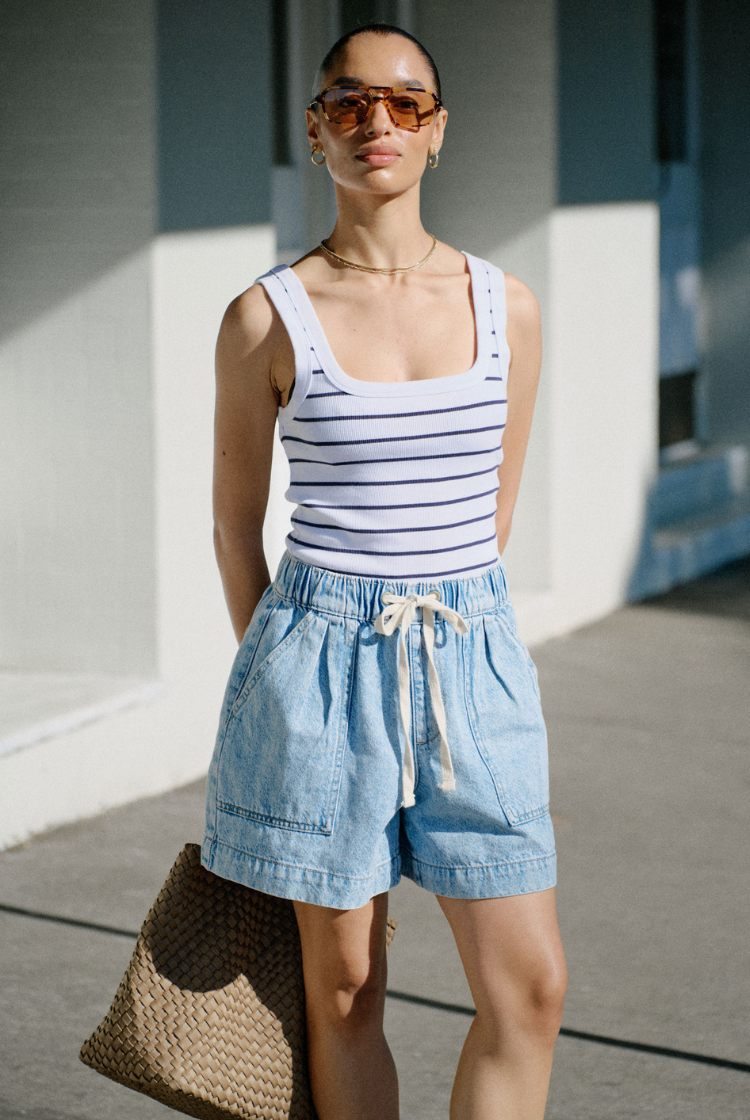 Relaxed Everyday Short | Blue Denim