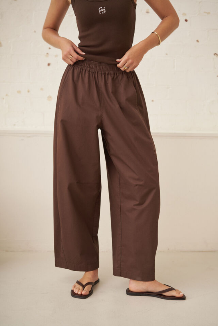 Bella Barrel Pant | Brunette