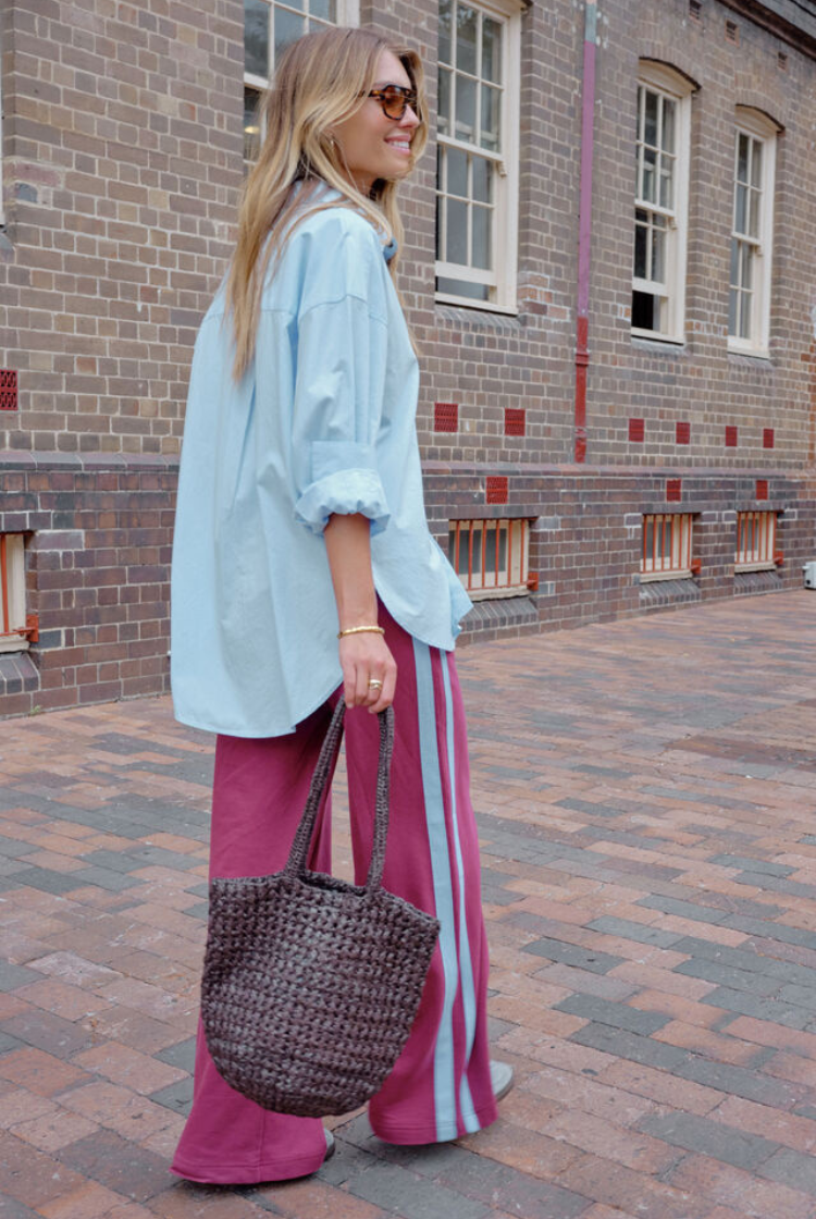 Peta Oversized Shirt | China Blue