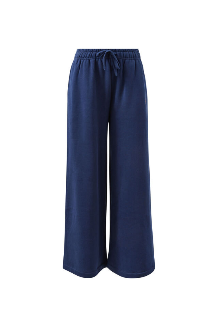 Ivy Wide Leg Trackpant | Heritage Navy