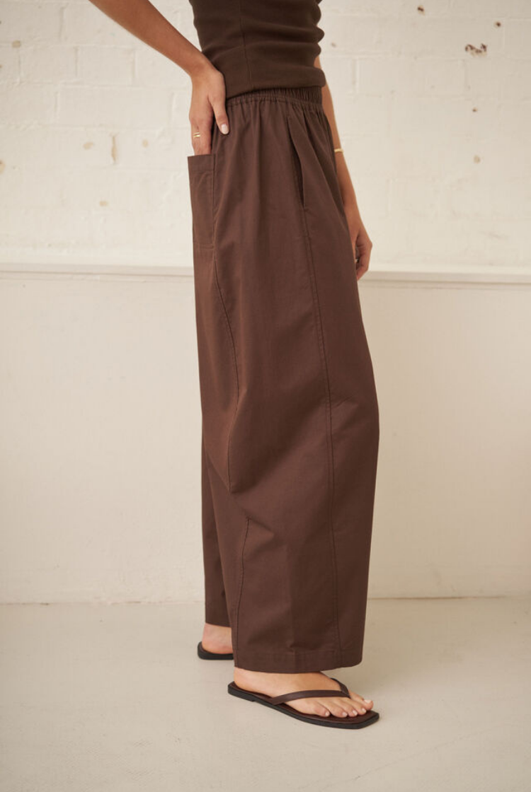 Bella Barrel Pant | Brunette