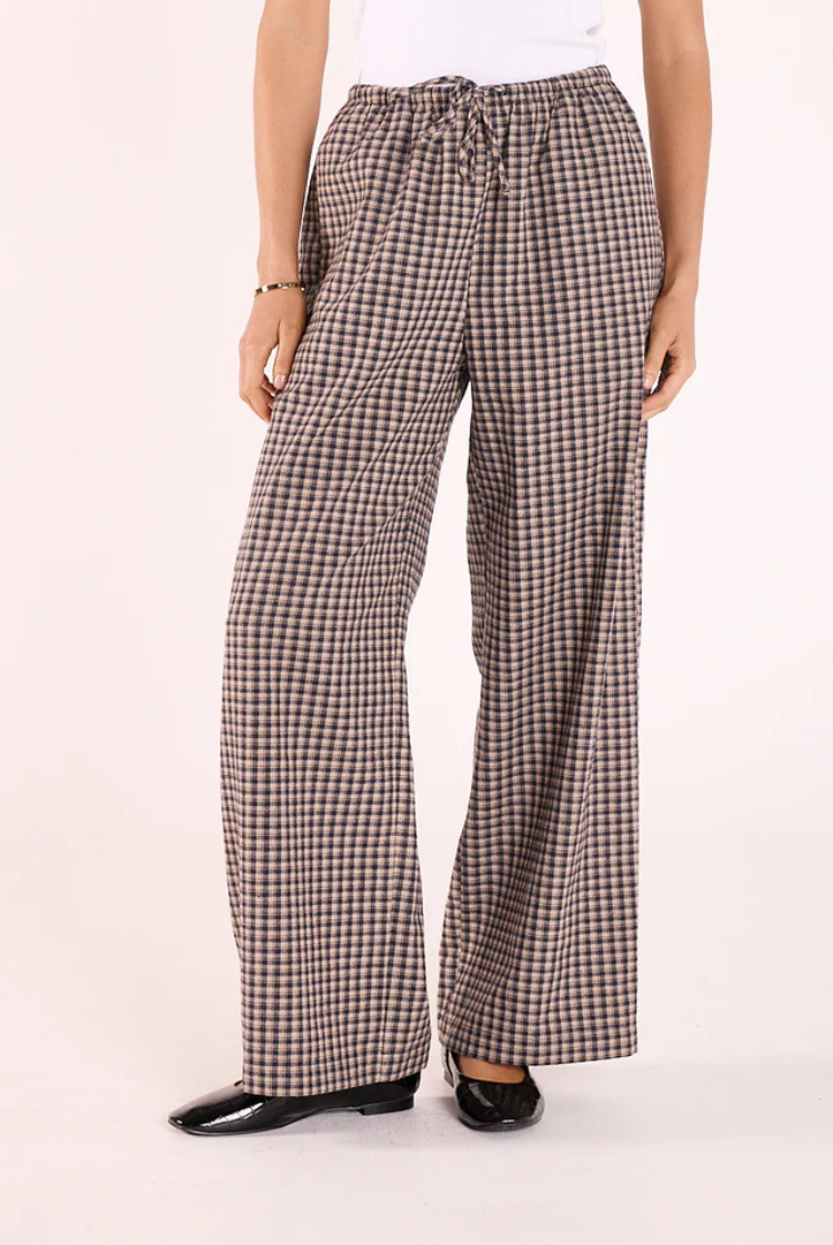 Autumn Pant | Navy Oat Check