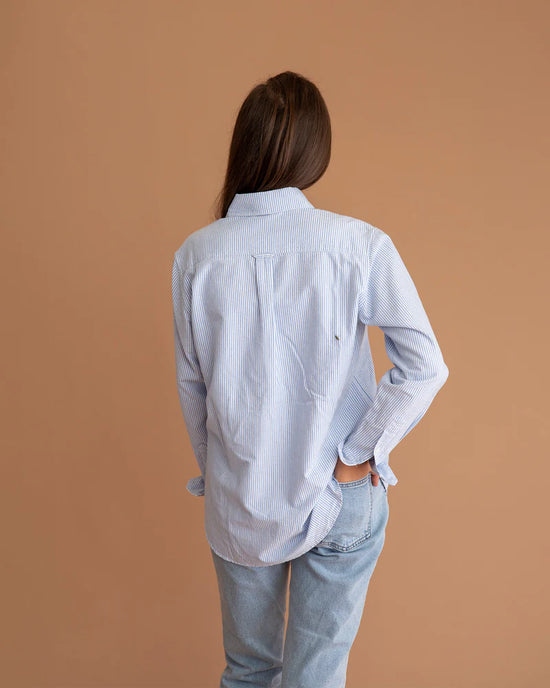 Load image into Gallery viewer, Brooks Oxford Shirt | Sky / White Stripe
