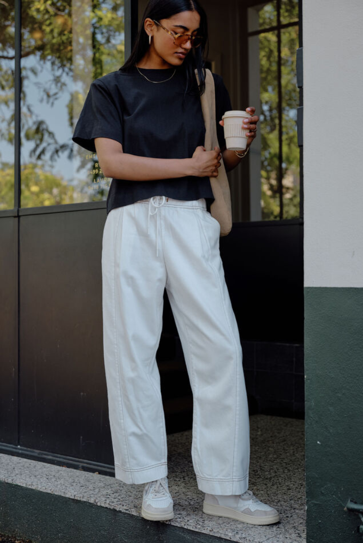 Jessie Barrel Pant  | Fresh Ecru