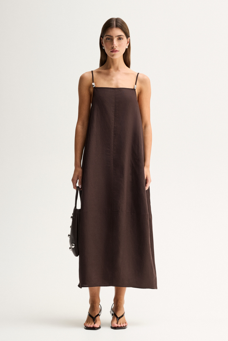 Carlo Maxi Dress | Chocolate