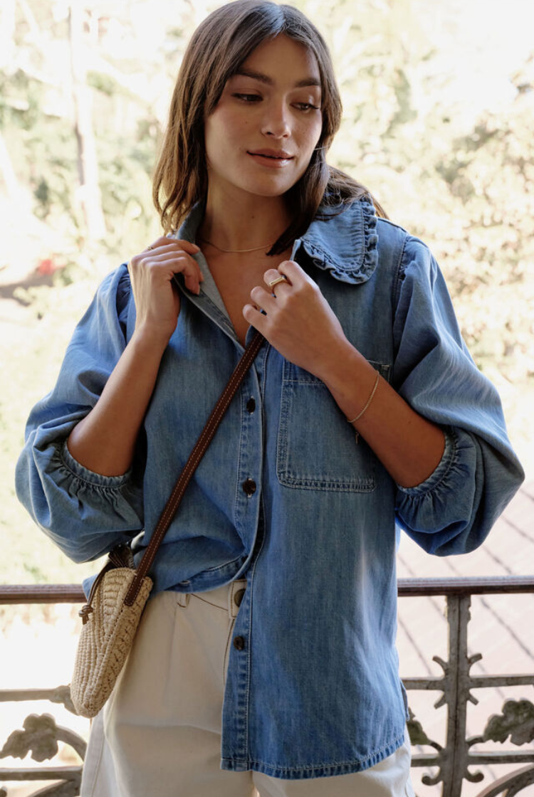 Savannah Denim Shirt | Vintage Blue