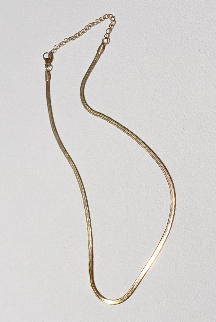 Sphinx 3mm Snake Chain Necklace | Gold