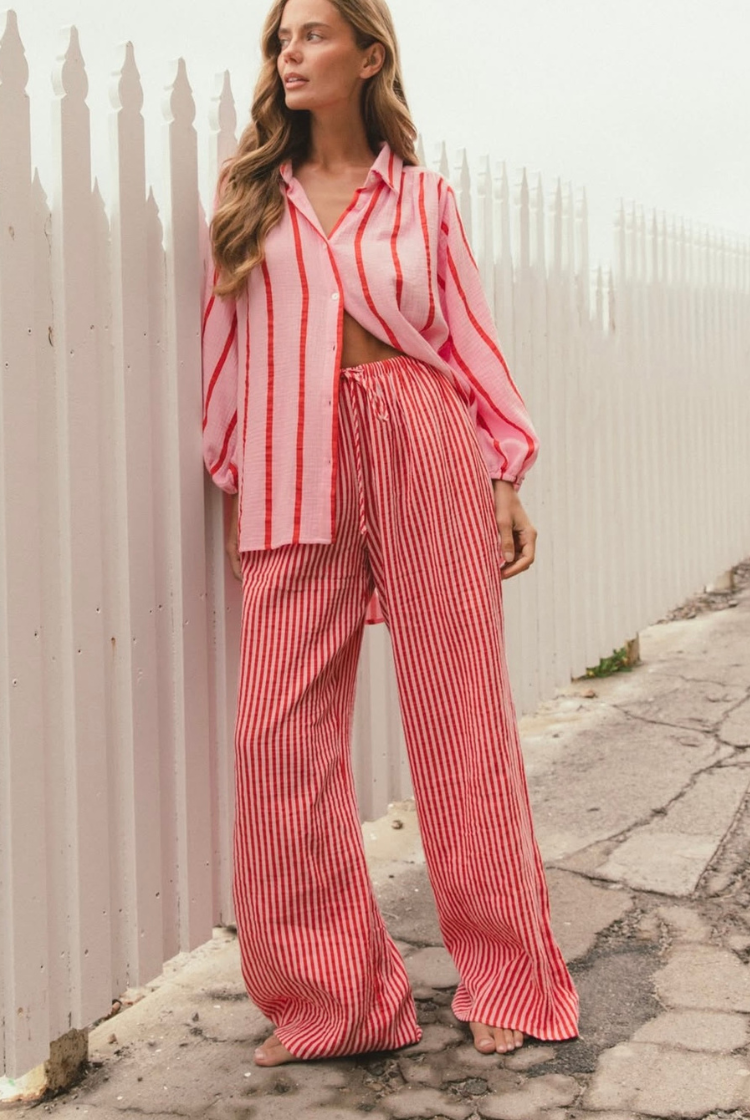 Stripe Pant | Pink / Red