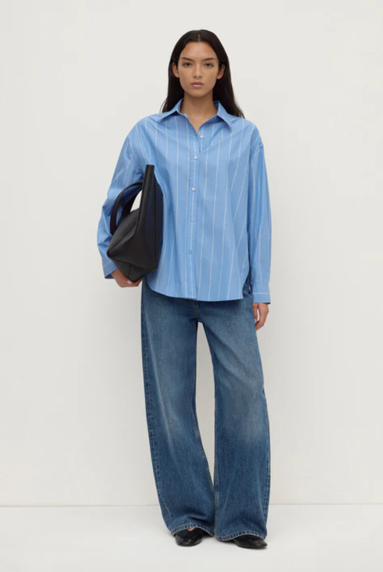 Marcia Stripe Shirt | Blue / White Stripe