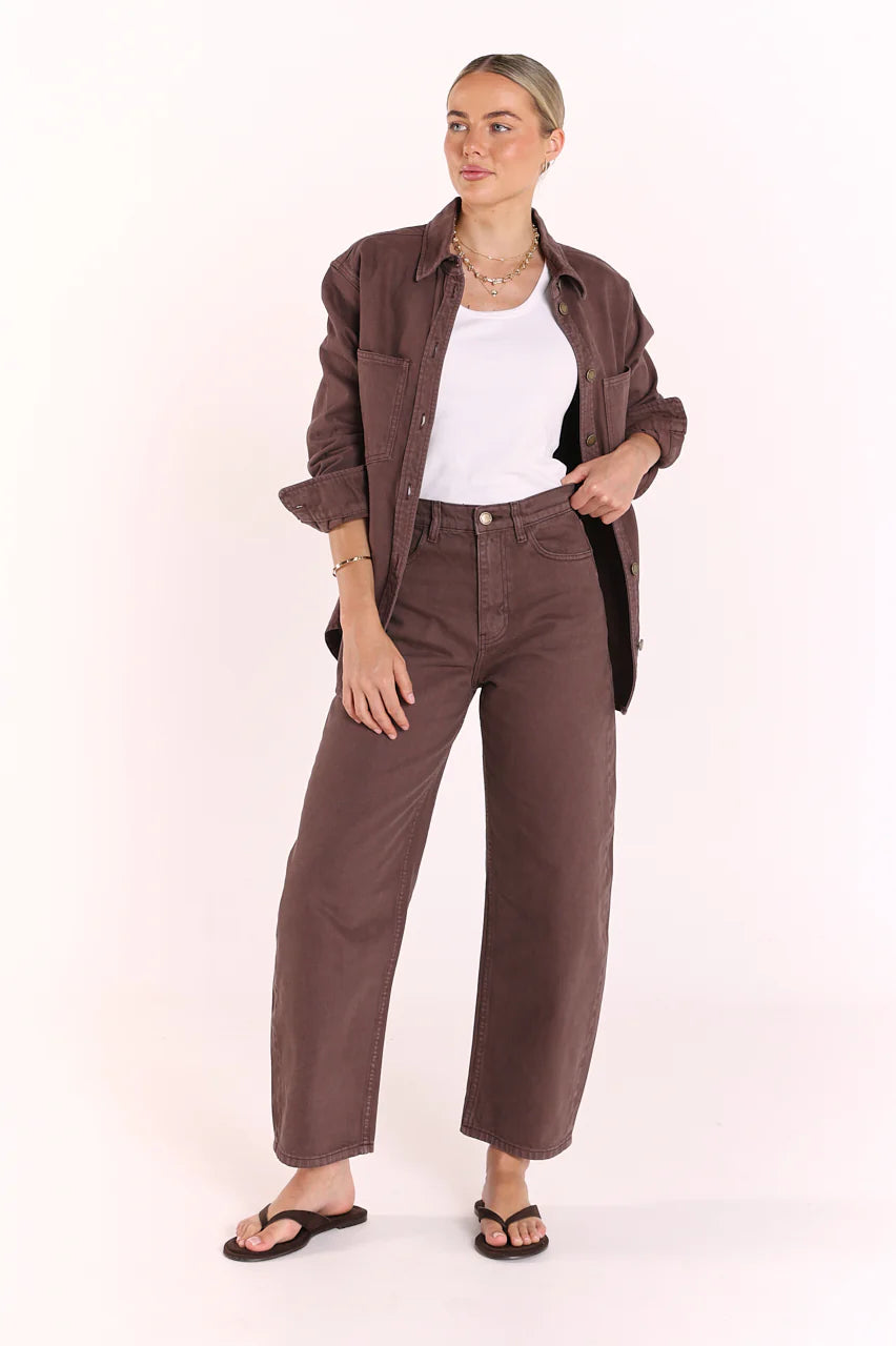 Lola Barrel Jean | Chocolate