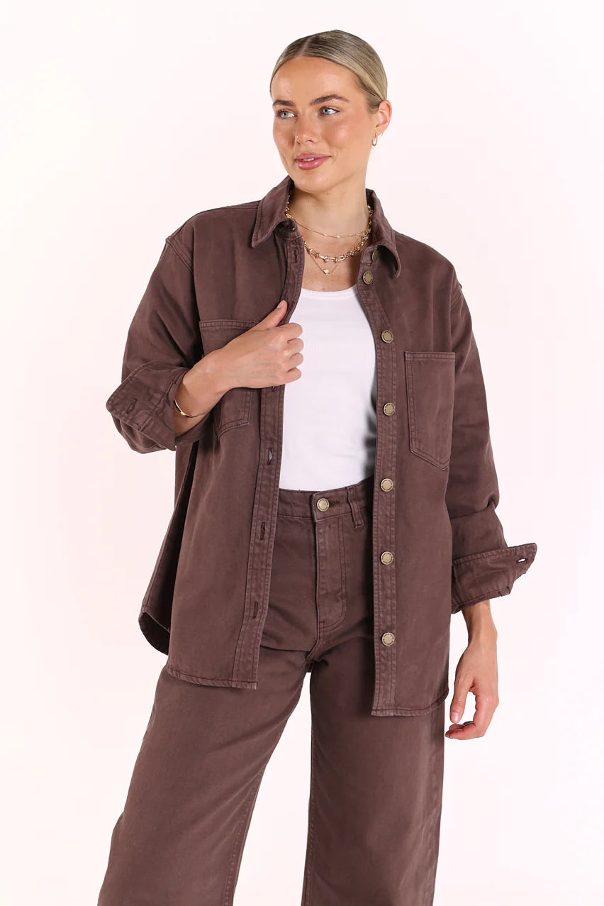 Lola Denim Jacket | Chocolate