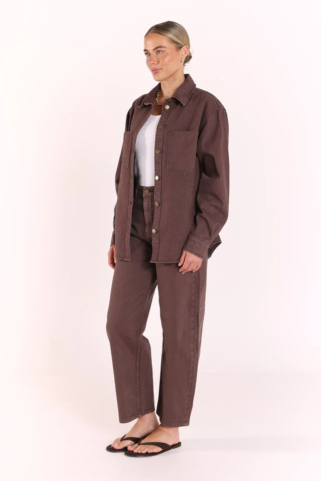Lola Denim Jacket | Chocolate