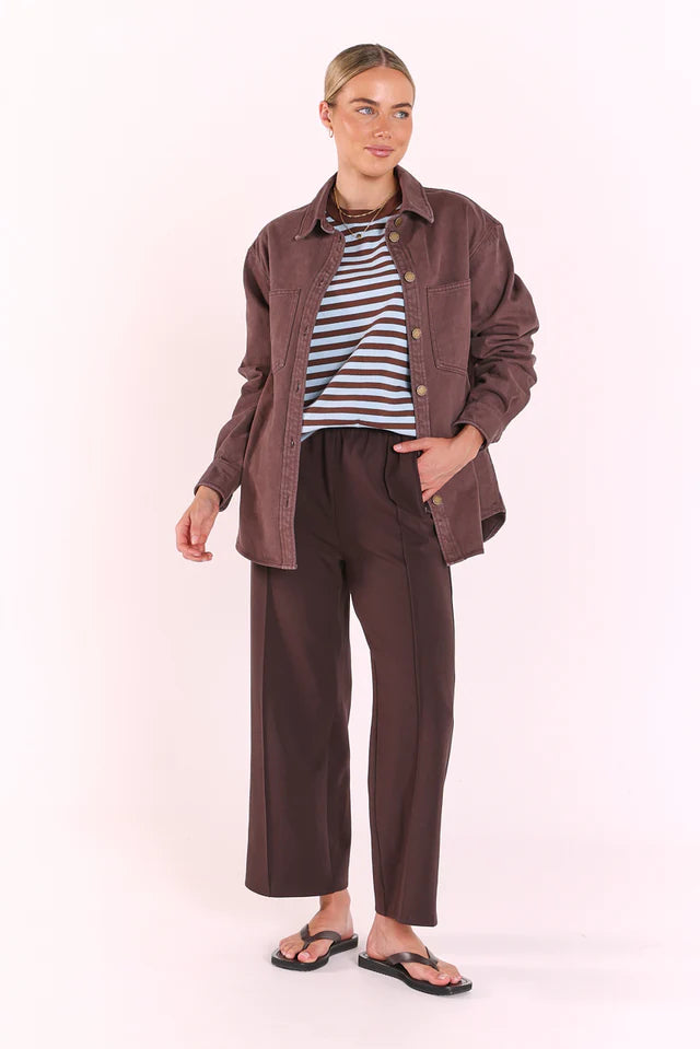 Lola Denim Jacket | Chocolate