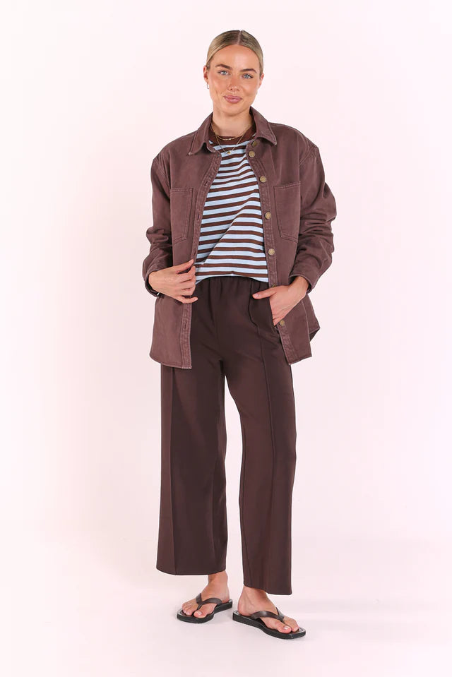 Lola Denim Jacket | Chocolate