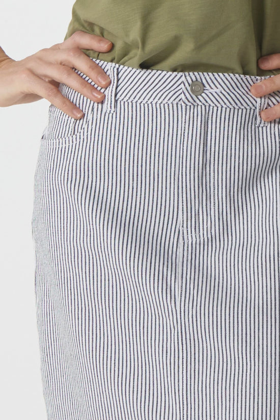 5 Pocket Knee Length Skirt | Navy / White