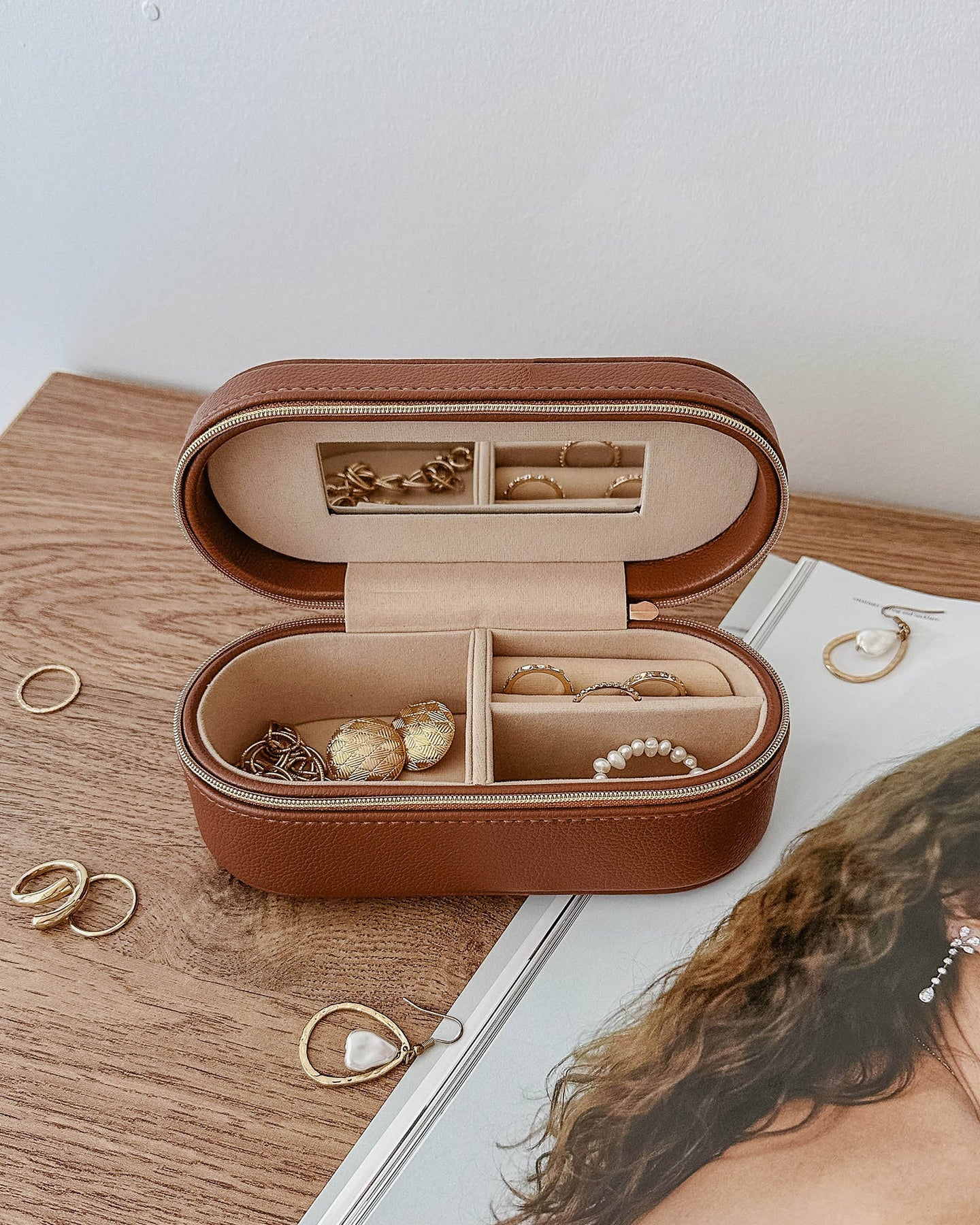 Charlee Jewellery Box | Tan