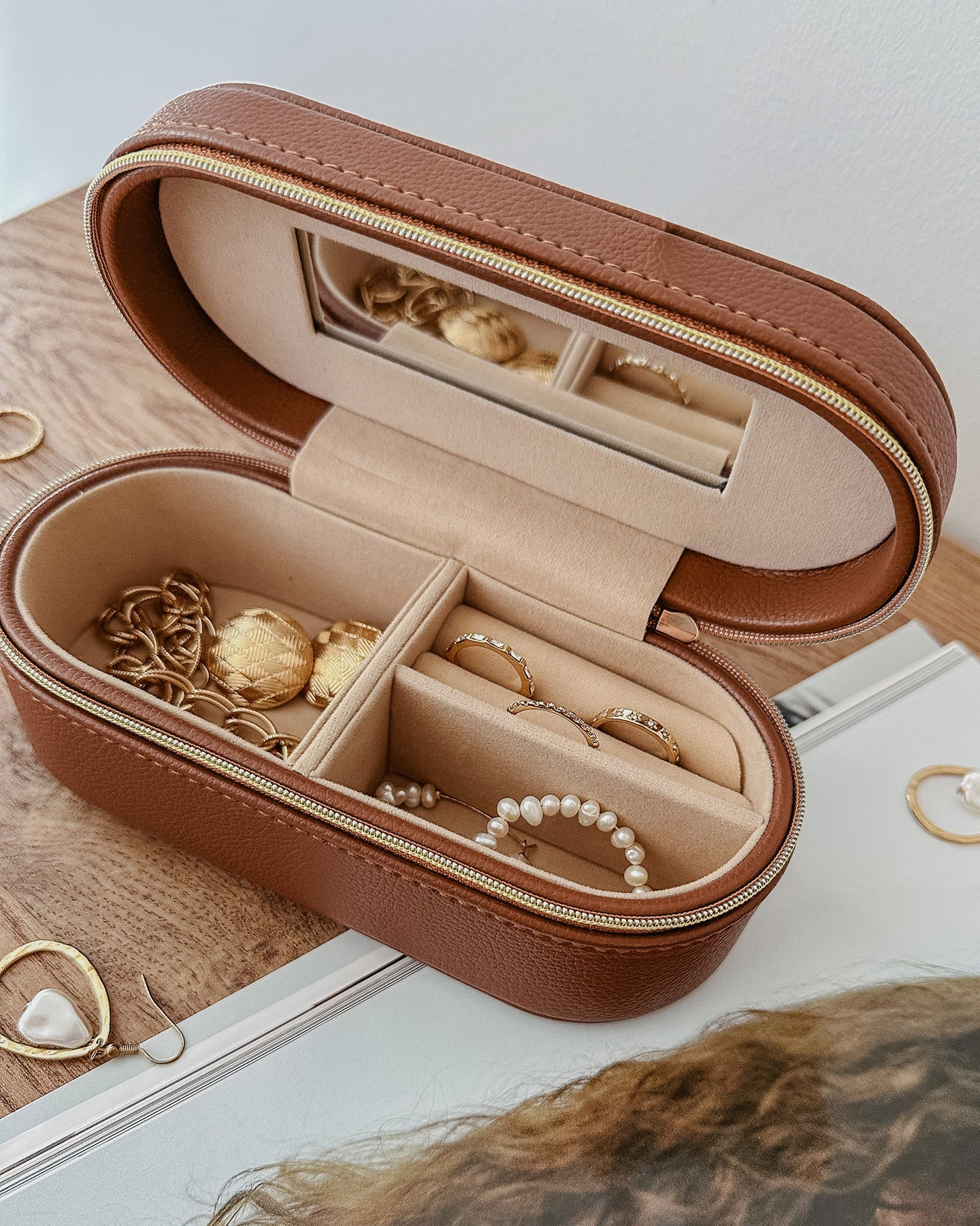 Charlee Jewellery Box | Tan