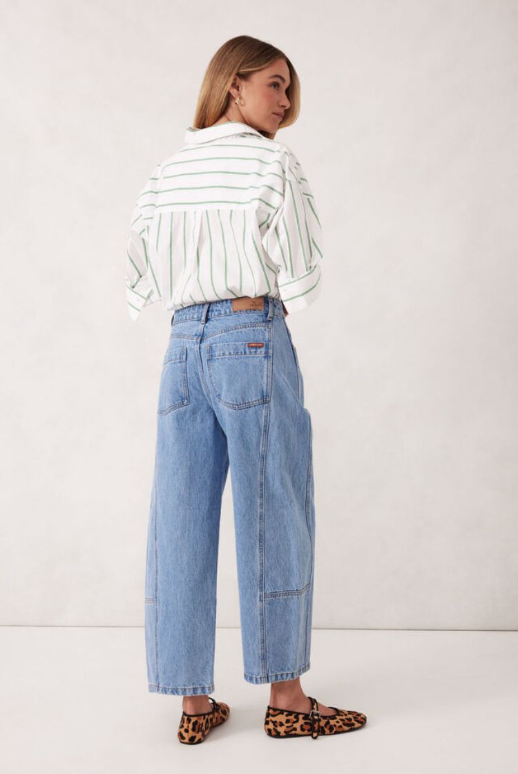 Darted Barrel Jean | Vintage Blue