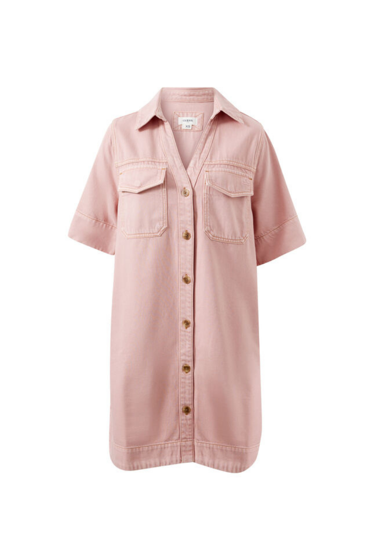 Bonnie Relaxed Shirt Dress | Blossom Pink