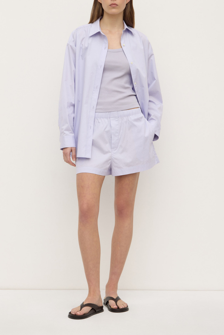 Marigold Poplin Long Sleeve Shirt | Lilac