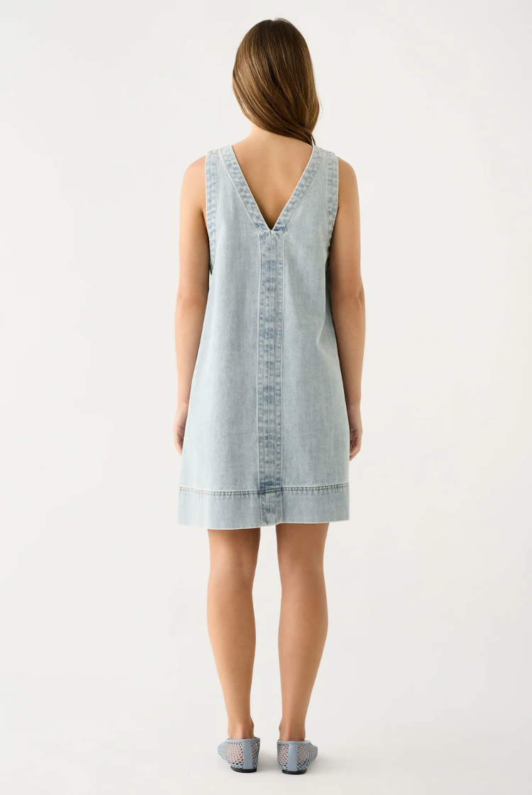 Bayview Denim Shift Dress | Ice Blue Denim
