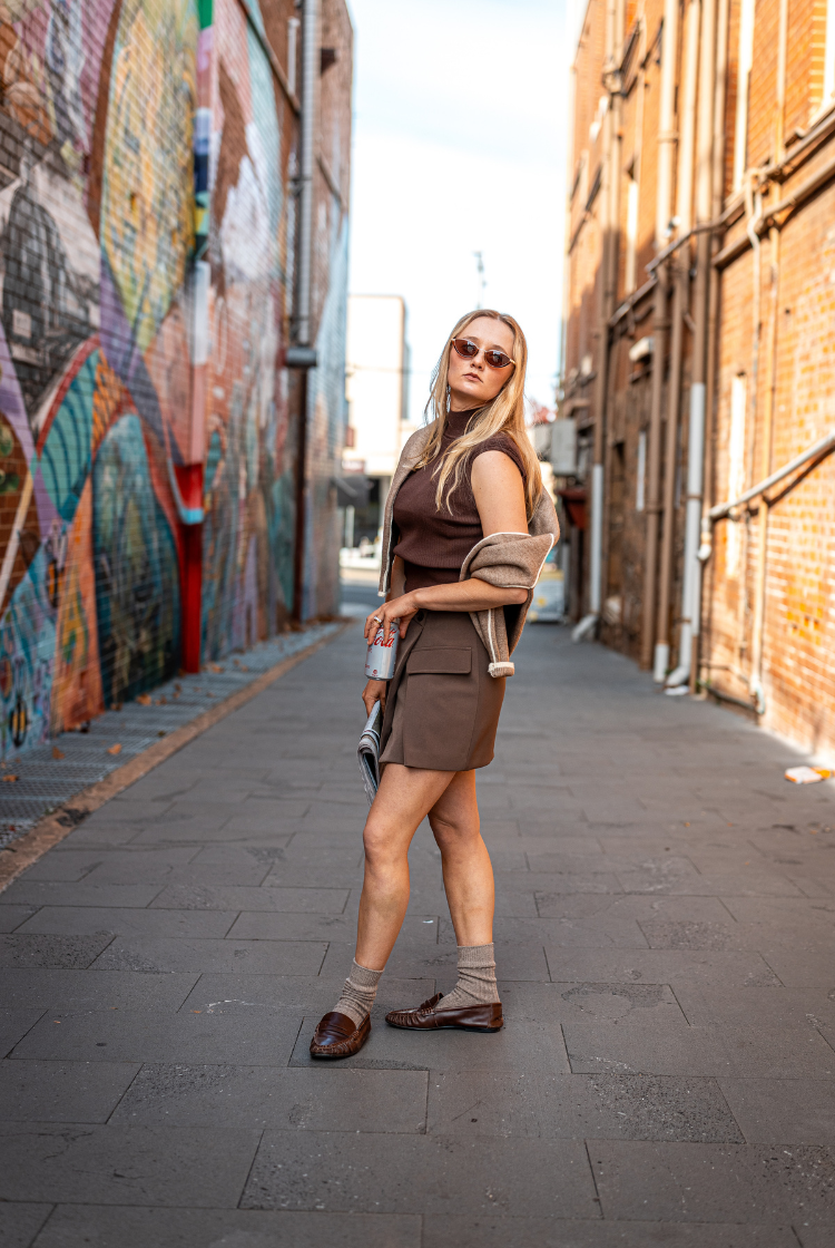 Vault Mini Skirt | Mocha
