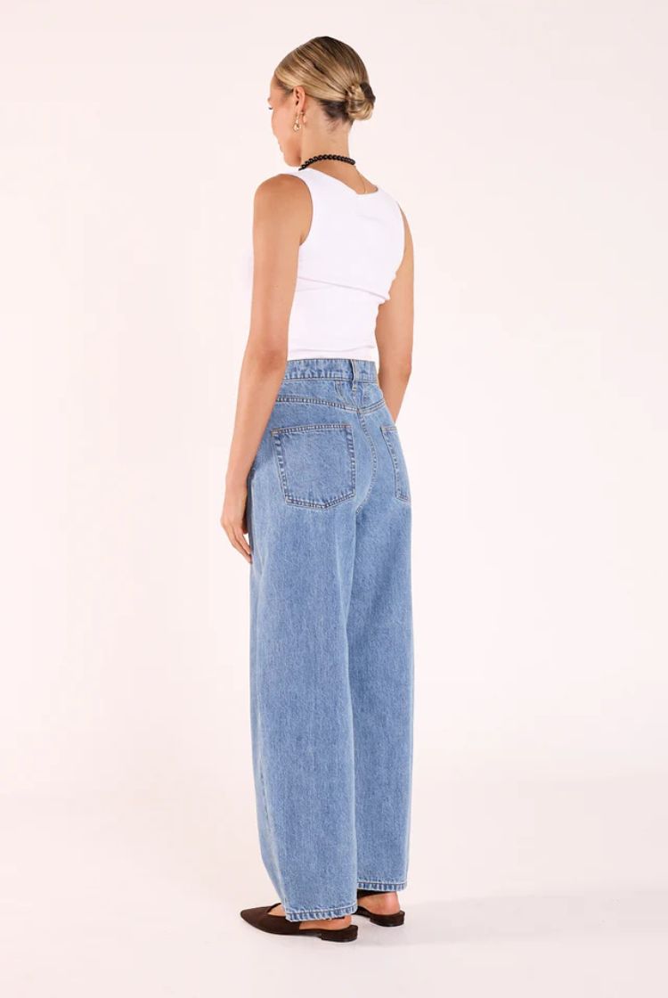 Lola Barrel Jean | Panel Deep Blue