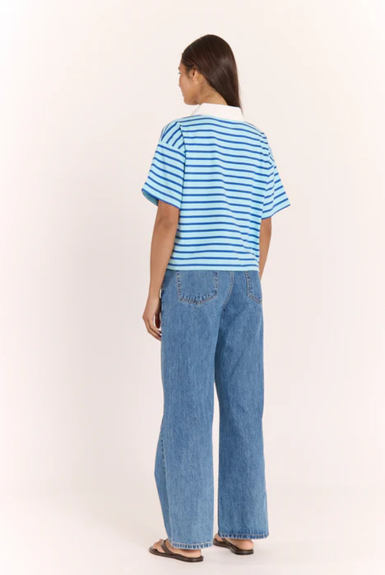 Finn Rugby Tee | Blue Stripe