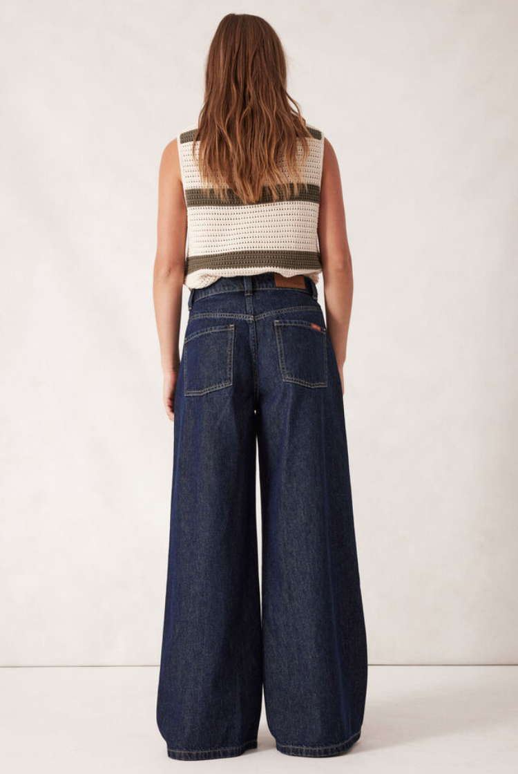 Drew Soft Wide Leg Jean | Midnight