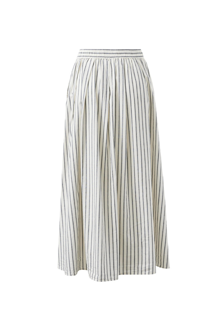 Florence Maxi Skirt | Winter White/ True Navy
